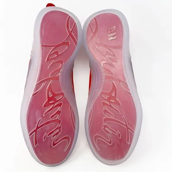 Christian Louboutin Arpoador Suede Mesh Mens Flat Sneakers Shoes Size 43 - Picture 12 of 13